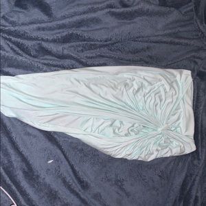 mint asymmetrical skirt